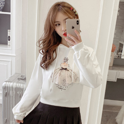 Alkalmi női blúz fehér és rózsaszín színben kapucnival és megkötővel