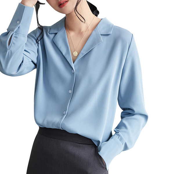 Aktuális női hosszú ujjú ing - fehér és kék színben