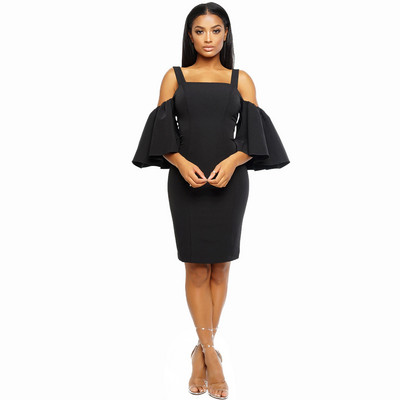 Elegáns női ruha csupasz váll és leesett ujjú több színben