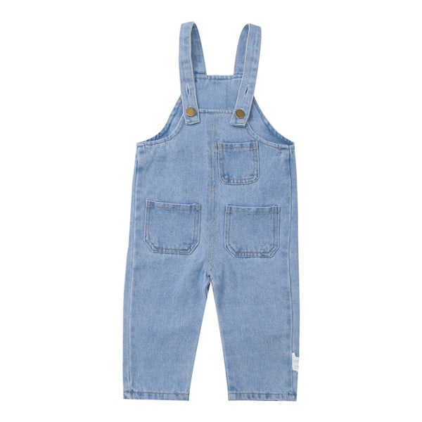 Gyermek farmer overall fiúknak kék színű zsebekkel és gombokkal