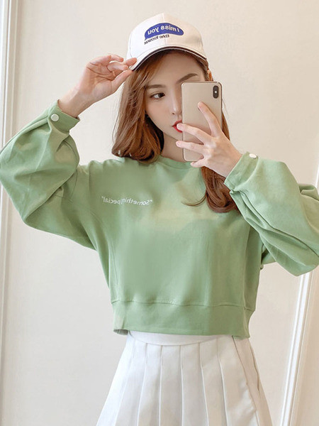 Bluză casual de damă în trei culori cu modelul lat cu inscripție