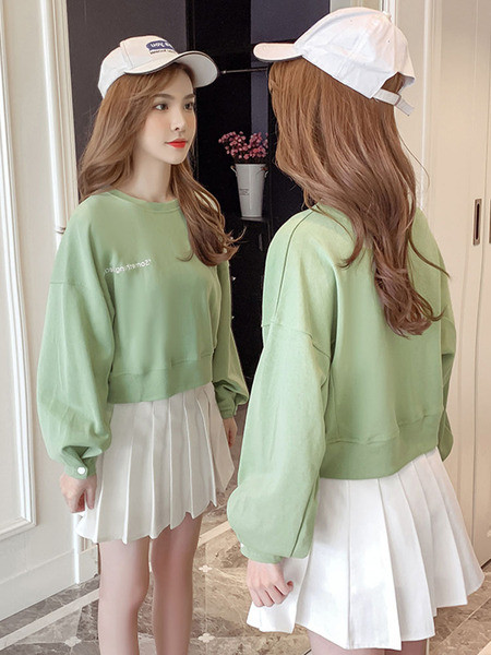 Bluză casual de damă în trei culori cu modelul lat cu inscripție