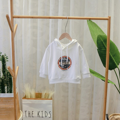 Αθλητικό παιδικό φούτερ με λευκό και μαύρο χρώμα για αγόρια