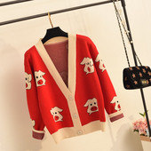 Vesta de toamna de dama cu decolteu in V in patru culori