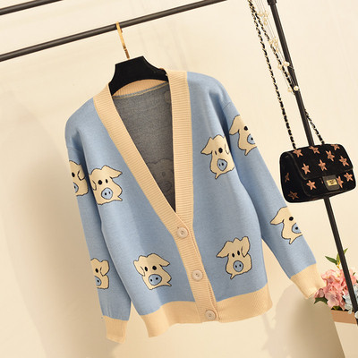 Vesta de toamna de dama cu decolteu in V in patru culori