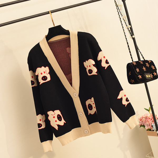 Vesta de toamna de dama cu decolteu in V in patru culori