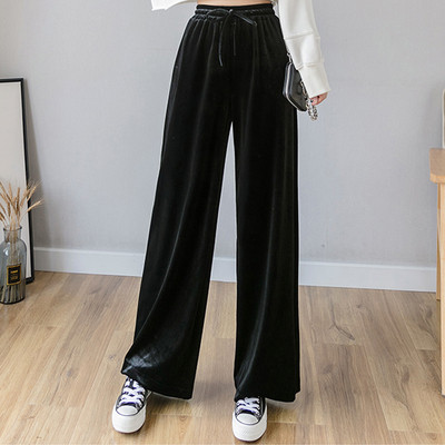 Modern női nadrág több színben, magas derékkal, megkötővel