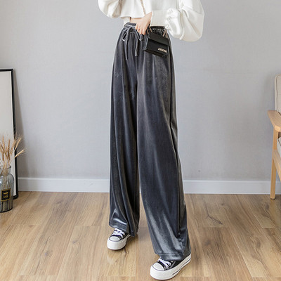 Modern női nadrág több színben, magas derékkal, megkötővel