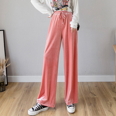 Modern női nadrág több színben, magas derékkal, megkötővel