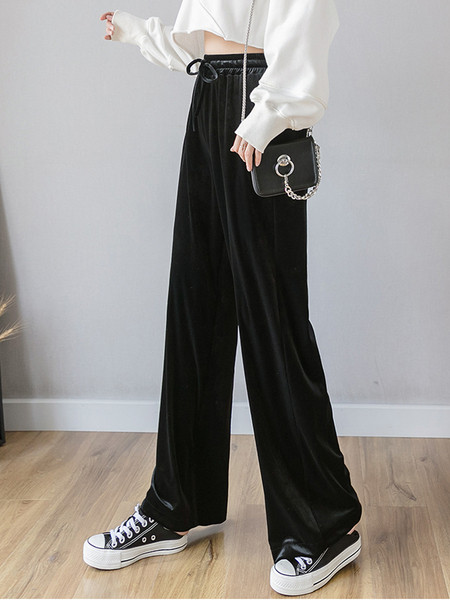 Modern női nadrág több színben, magas derékkal, megkötővel