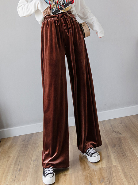 Modern női nadrág több színben, magas derékkal, megkötővel