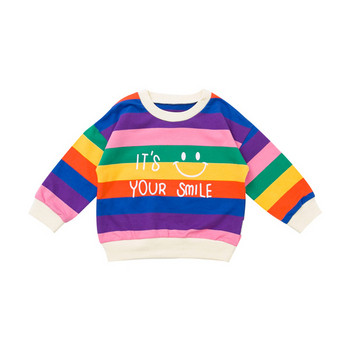 Нов модел цветна детска блуза с апликация за момчета
