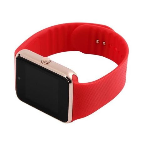 Смарт часовник с камера и измерващ мониторинг на съня - модел GT08 в червен цвят