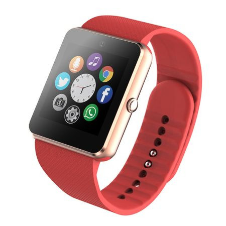 Смарт часовник с камера и измерващ мониторинг на съня - модел GT08 в червен цвят