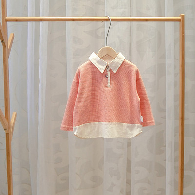 Új modell gyerekblúz fiúknak klasszikus gallérral, két színben