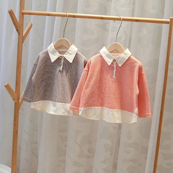 Új modell gyerekblúz fiúknak klasszikus gallérral, két színben