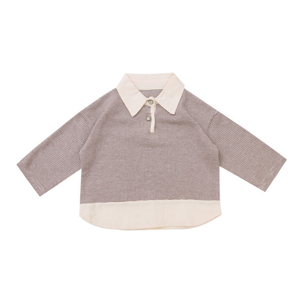 Új modell gyerekblúz fiúknak klasszikus gallérral, két színben