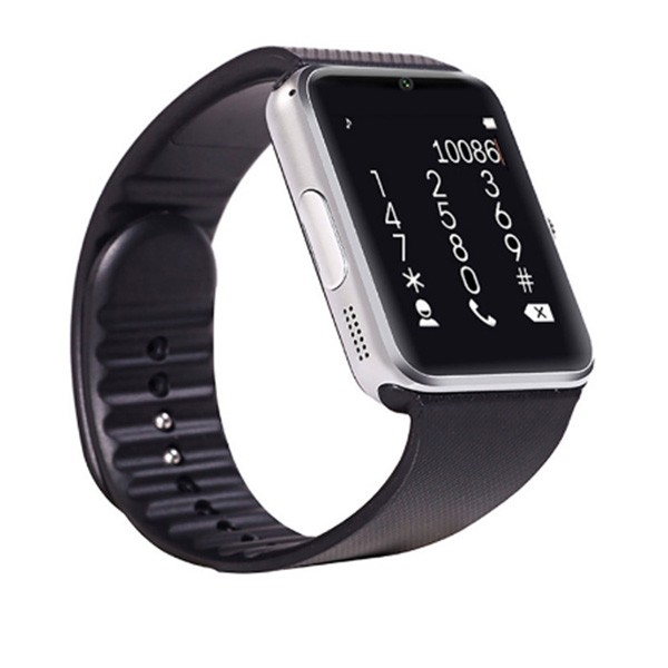 Smart Watch με κάμερα και παρακολούθηση ύπνου - Μοντέλο GT08 σε μαύρο και ασημί χρώμα