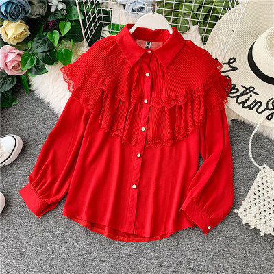 Stílusos női ing, hosszú ujjal és gombokkal, három színben