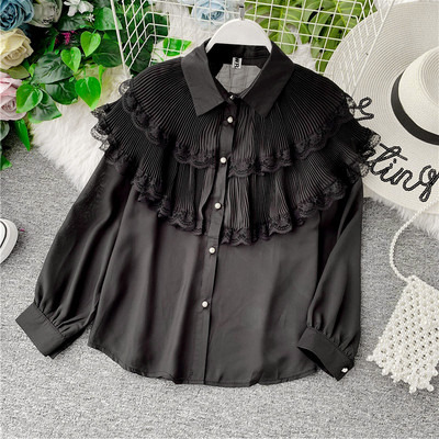 Stílusos női ing, hosszú ujjal és gombokkal, három színben