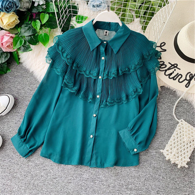 Stílusos női ing, hosszú ujjal és gombokkal, három színben