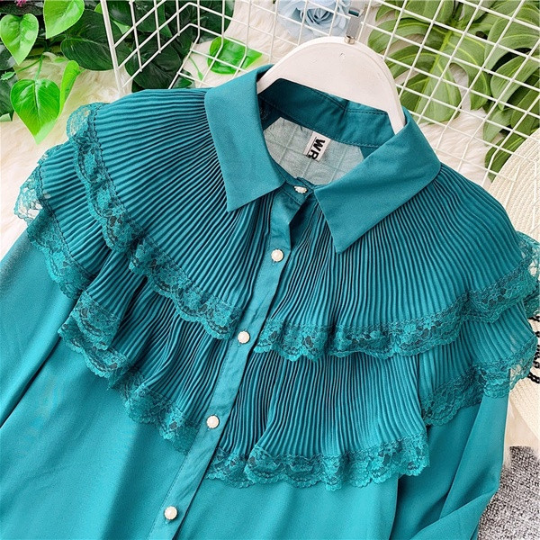 Stílusos női ing, hosszú ujjal és gombokkal, három színben