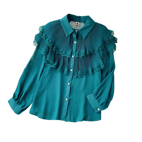 Stílusos női ing, hosszú ujjal és gombokkal, három színben