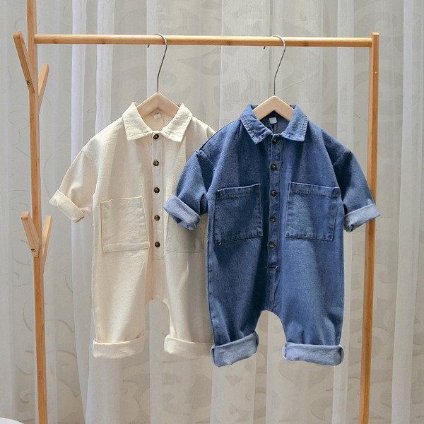 Modern gyerek farmer overál fiúknak, hosszú ujjal, két színben