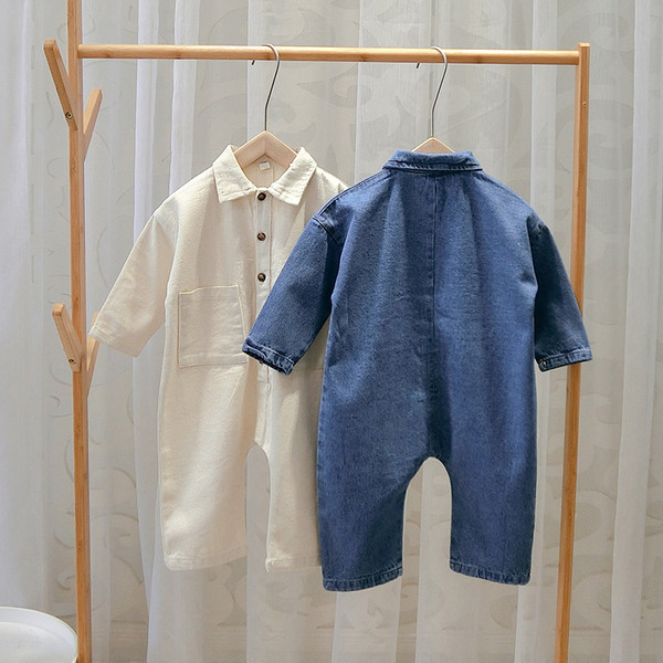 Modern gyerek farmer overál fiúknak, hosszú ujjal, két színben