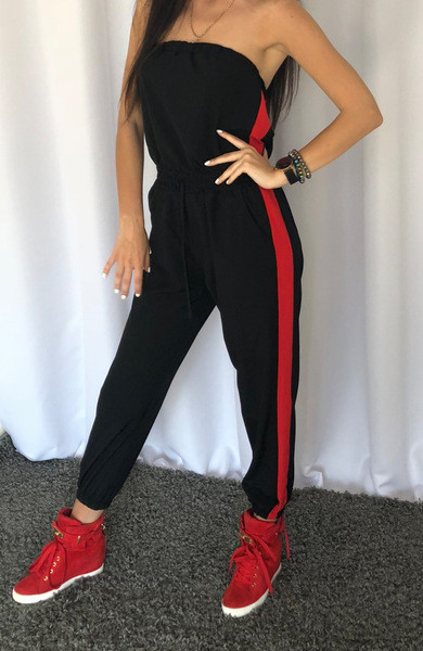 Női alkalmi kombiné fekete színben