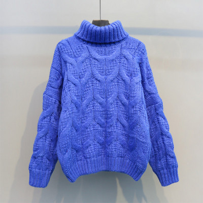 Női téli pulóver magas pólógallérral több színben