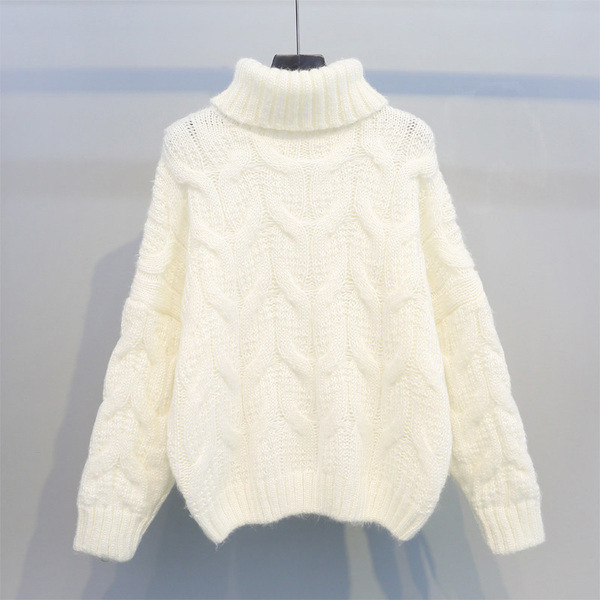 Női téli pulóver magas pólógallérral több színben