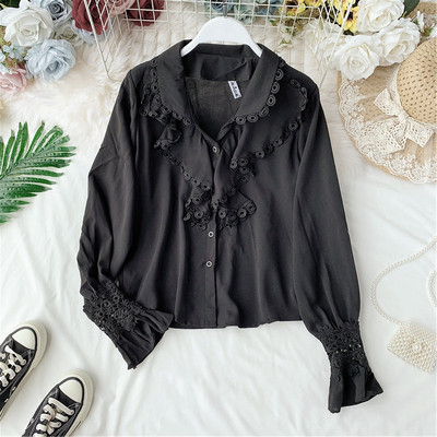 Modern női ing csipkével - négy színben