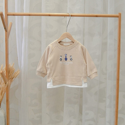 Bluza pentru copii pentru baieti cu decolteu O si aplicatie