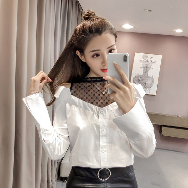 Korszerű női hosszú ujjú ing két színben