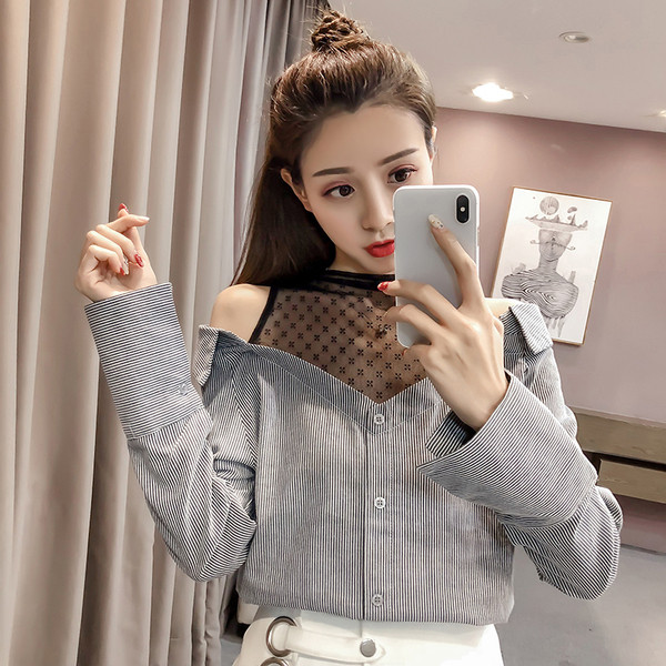 Korszerű női hosszú ujjú ing két színben