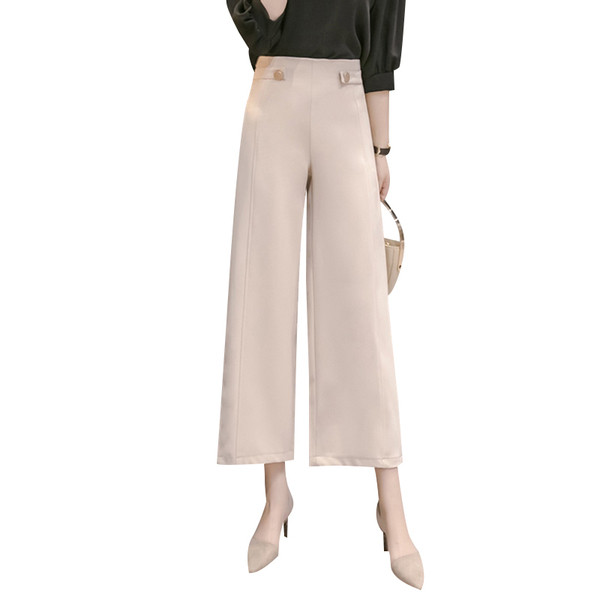 Stílusos női nadrág magas derékkal, két színben - széles modell