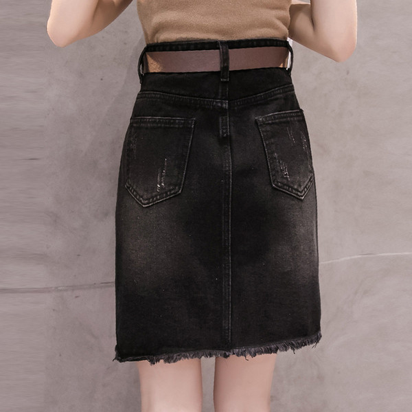 Modern női farmerszoknya két színben - fekete és kék