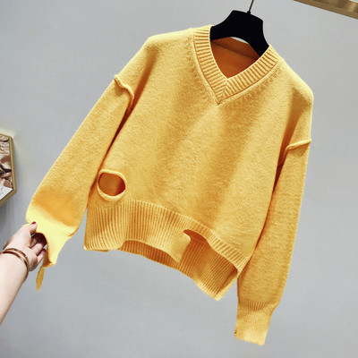 Model nou de pulover de dama cu motive rupte in mai multe culori