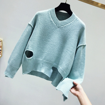 Model nou de pulover de dama cu motive rupte in mai multe culori