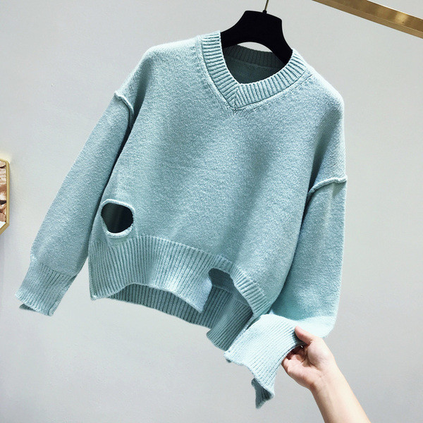 Model nou de pulover de dama cu motive rupte in mai multe culori