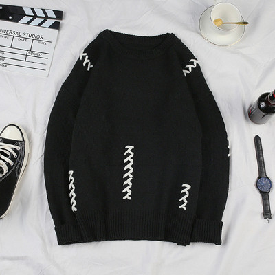 Pulover casual barbatesc cu decolteu O in mai multe culori