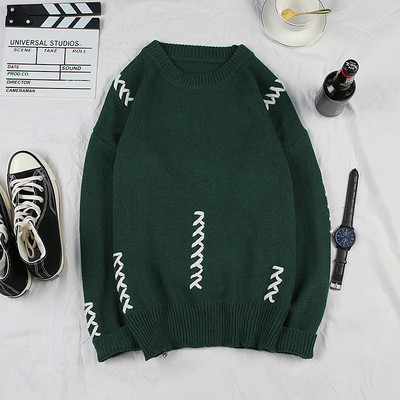 Pulover casual barbatesc cu decolteu O in mai multe culori