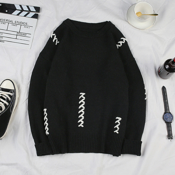 Pulover casual barbatesc cu decolteu O in mai multe culori