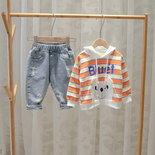 Μοντέρνο παιδικό φούτερ  για αγόρια με δύο χρώματα