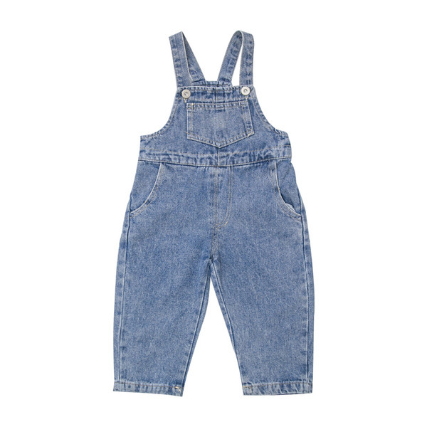 Salopeta moderna pentru copii model nou cu bretele albastre