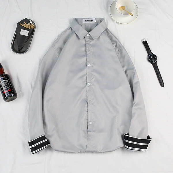 Cămașă pentru bărbați cu mâneci lungi și guler clasic în trei culori