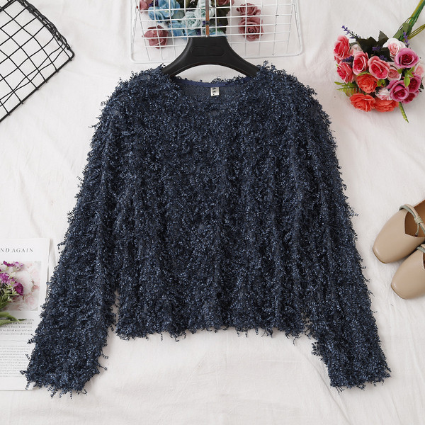 Új modell női blúz több színben O-nyakkal