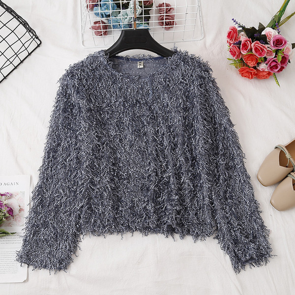 Új modell női blúz több színben O-nyakkal