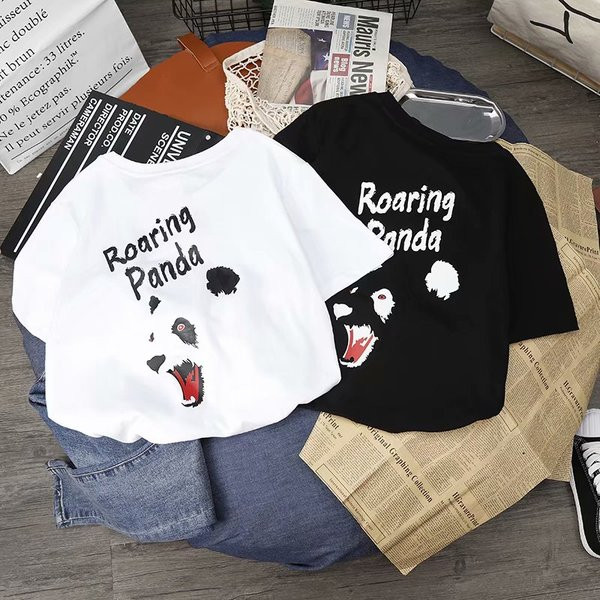 Alkalmi férfi póló széles modell fekete-fehér rátéttel